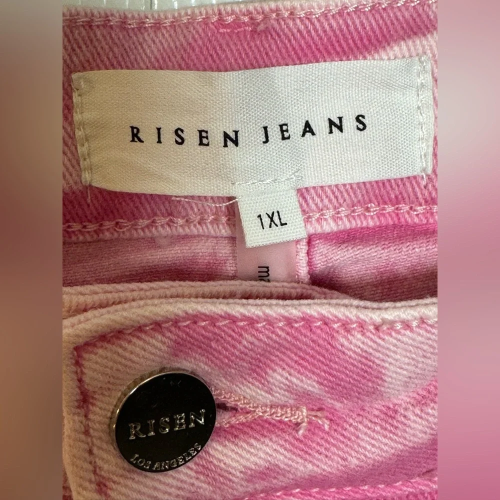 Risen Pink Straight Leg Women Jeans - Picture 3 of 7